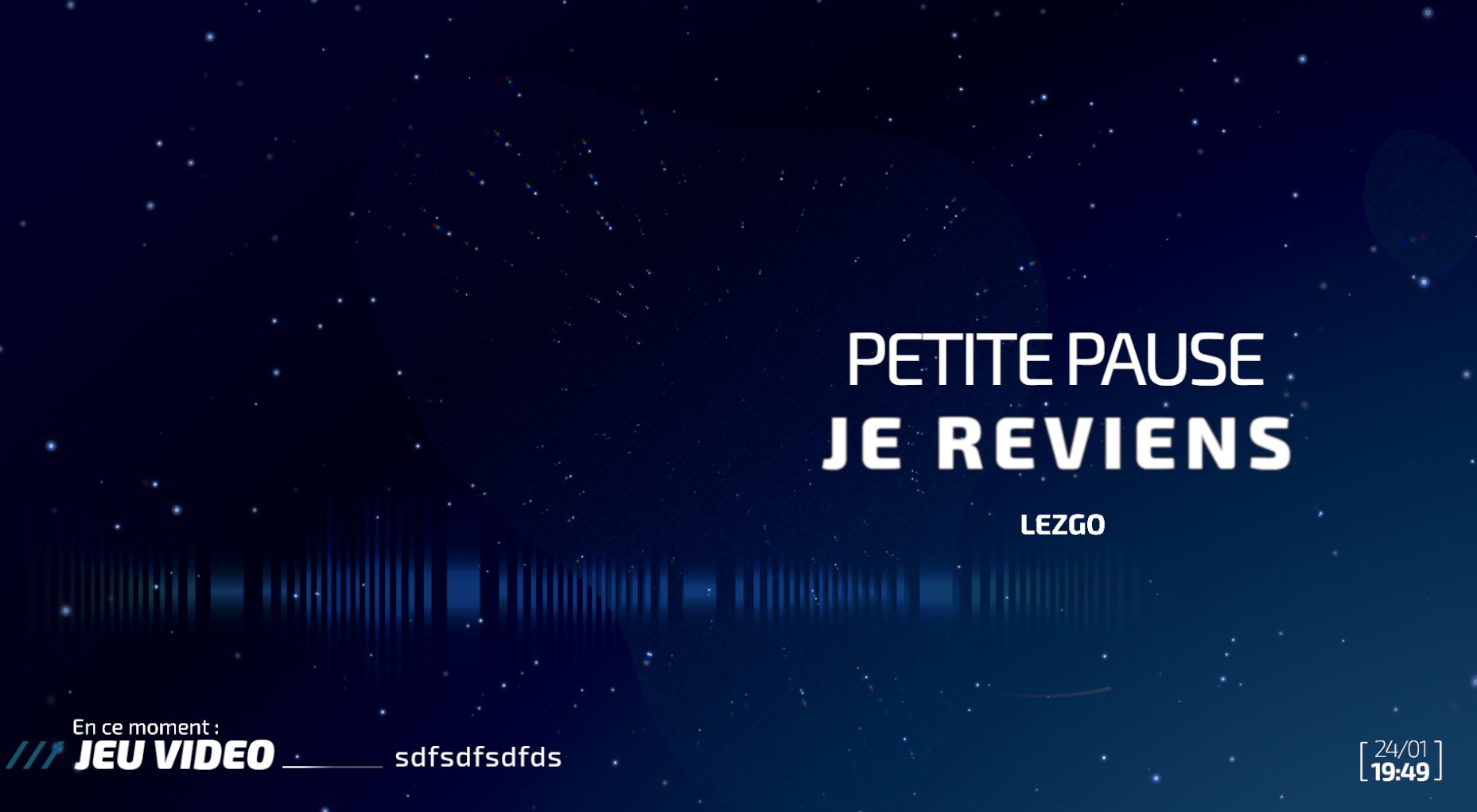 Une capture d'écran d'un habillage visuel d'un stream sur OBS