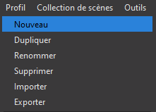 Création d'un nouveau profil de stream sur OBS