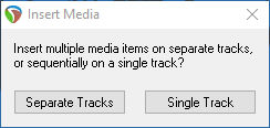 La boite de de dialogue lors de l'import des pistes sur Reaper