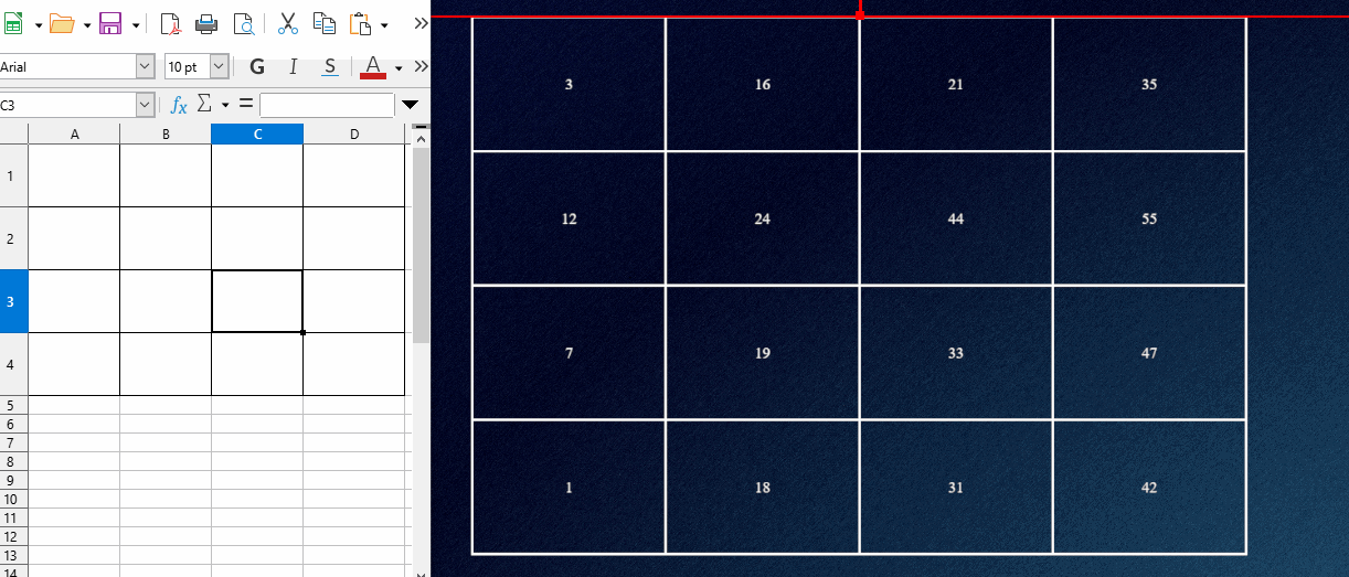 Un système de bingo