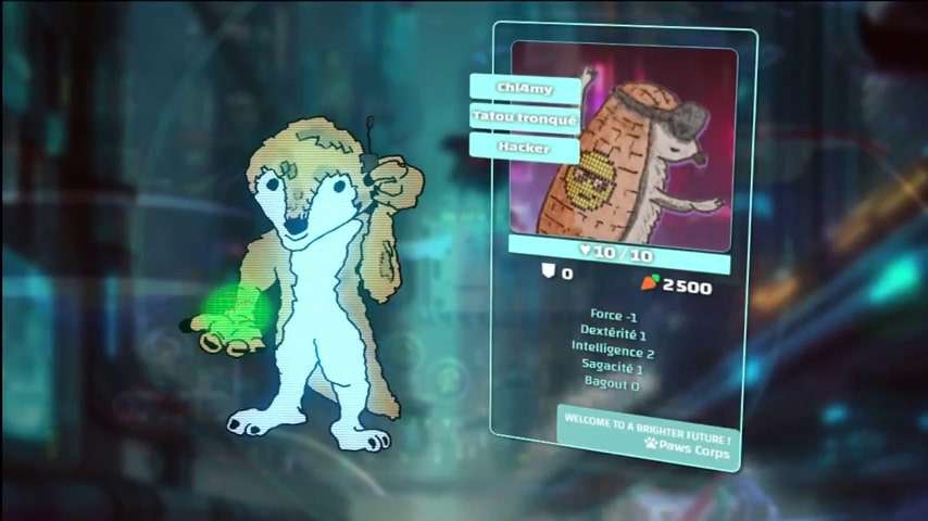 Une scène Focus d'un personnage