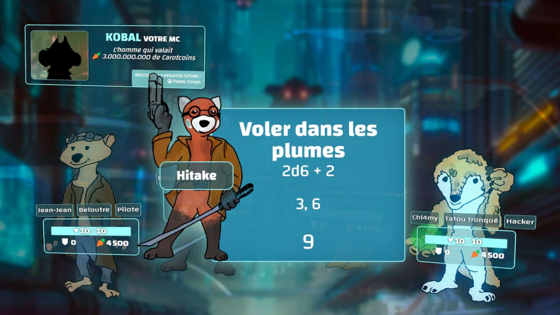 Affichage des jets de dés sur l’overlay