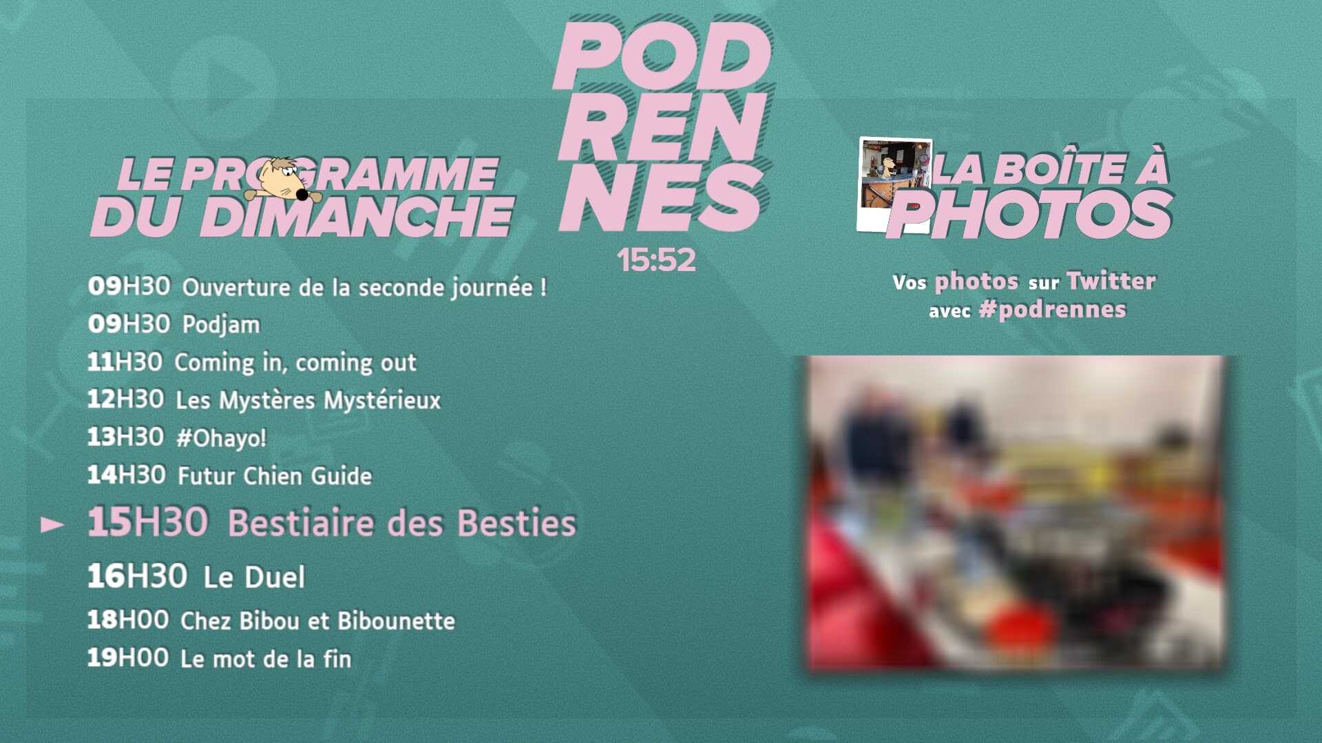 Un aperçu de l'overlay PodRennes 2023