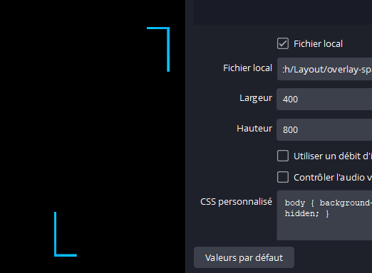 Exemple de cadre animé