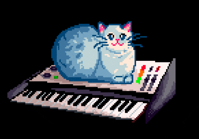 Un effet de glitch sur le visuel du chat