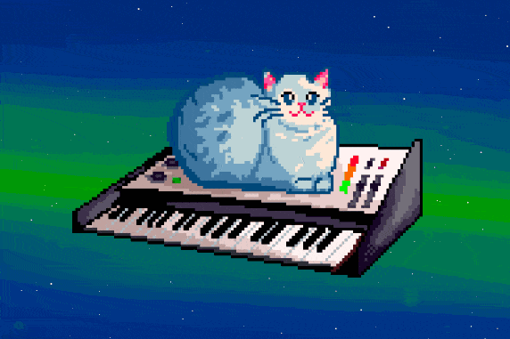 Un effet de glitch sur le visuel du chat