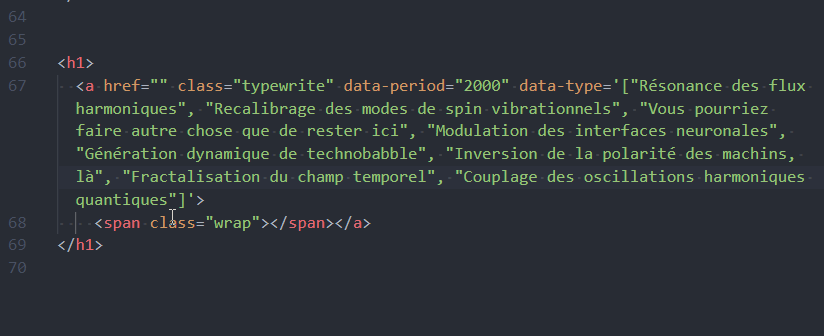 Le fichier HTML à remplir