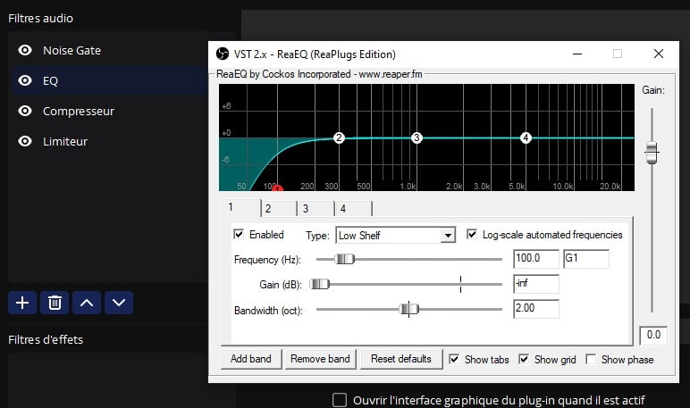 Une chaine d'effet spécifique à chaque voix pour améliorer le son en live