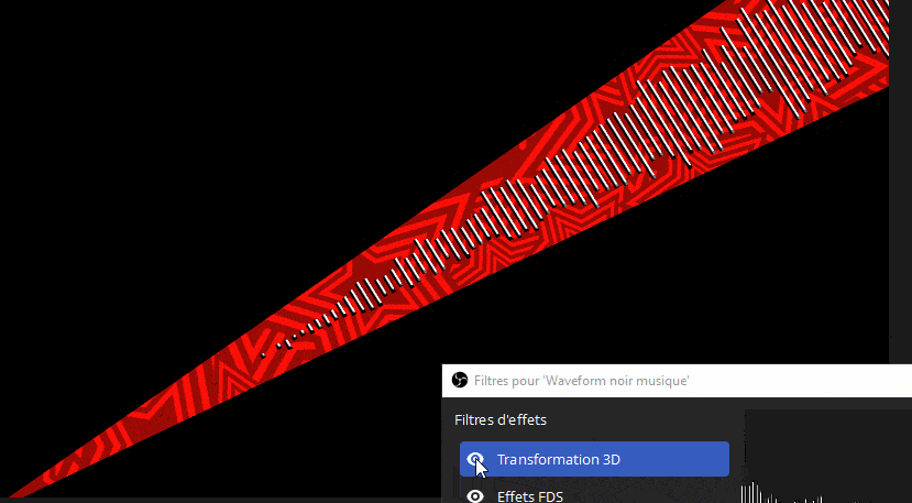 Le filtre 3d transform est utilisé pour déformer certains éléments graphiques
